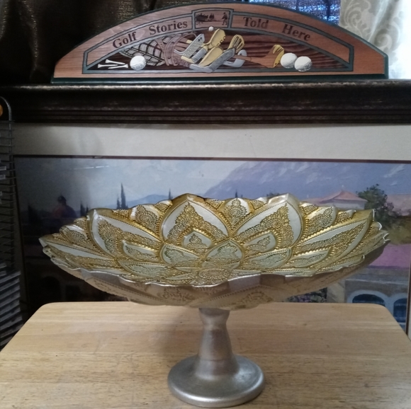 🌇Silver Overlay Footed Compote Dish European Style,Like🆕Vintage.🏆🎻 - Picture 3 of 16